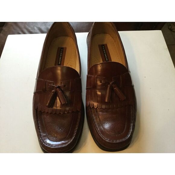 FLORSHEIM  tassel leather slip on loafers 9.5EEE - Picture 1 of 4
